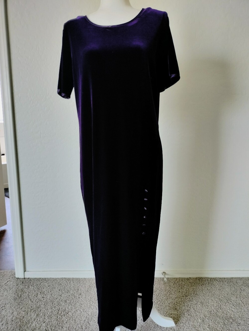 Deep Purple Velvet Dress